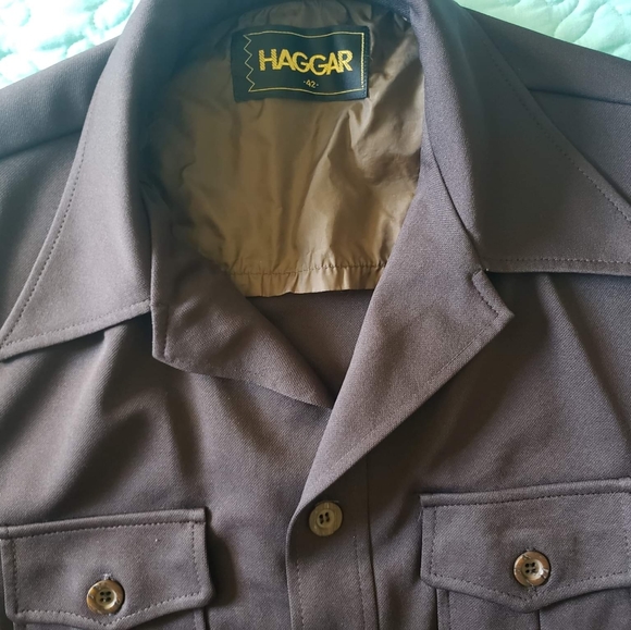 1970s brown Haggar Leisure Jacket, medium. Like new condition. - Picture 2 of 3